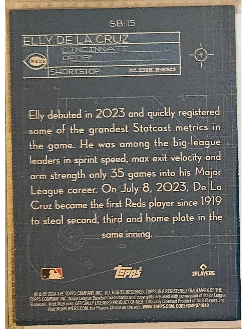Elly De La Cruz (RC) 2024 Topps Series 1 Superstar Blueprint #SB-15 RC Rookie
